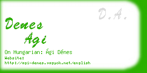 denes agi business card
